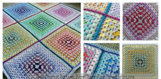 Patchwork Granny Square Blanket Free Crochet Pattern