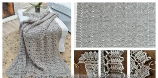 Remembering Bruges Shell Stitch Blanket Free Crochet Pattern