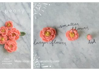 Tiny Peony Flower Free Crochet Pattern