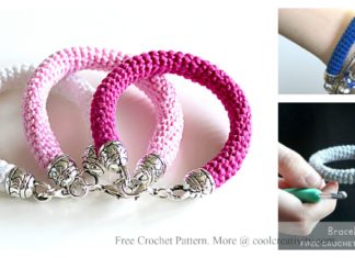 Tube Bracelet Free Crochet Pattern and Video Tutorial