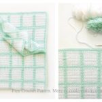 Windowpane Baby Blanket Free Crochet Pattern