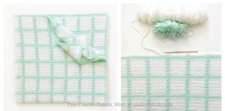 Windowpane Baby Blanket Free Crochet Pattern