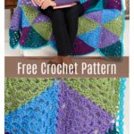 Granny Triangles Throw Free Crochet Pattern