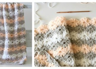 Petal Stitch Baby Blanket Free Crochet Pattern and Video Tutorial