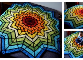 Stained Glass Ripple Baby Blanket Free Crochet Pattern