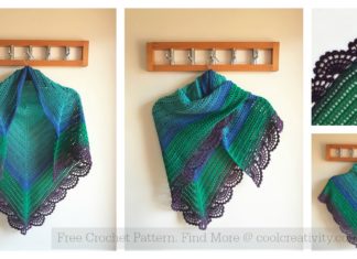 The Peafowl Feathers Shawl Free Crochet Pattern