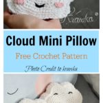 Cute Cloud Mini Pillow Free Crochet Pattern