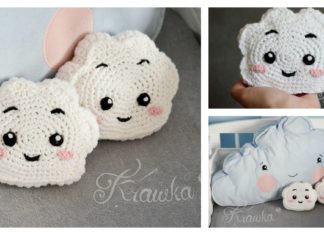 Cute Cloud Mini Pillow Free Crochet Pattern
