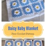 Daisy Granny Square Baby Blanket Free Crochet Pattern