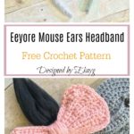 Eeyore Mouse Ears Headband Free Crochet Pattern