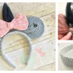 Eeyore Mouse Ears Headband Free Crochet Pattern