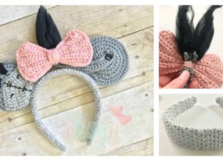 Eeyore Mouse Ears Headband Free Crochet Pattern