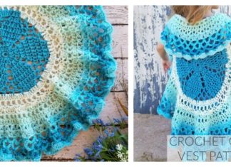 Girl's Flower Circle Vest Free Crochet Pattern