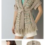 Lace Scarf-Vest Free Crochet Diagram