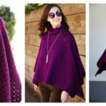 Perfectly Cowl Neck Poncho Free Crochet Pattern and Video Tutorial