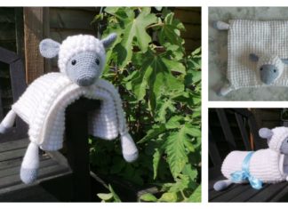 Cuddly Sheep Baby Toy Pram Blanket Free Crochet Pattern