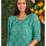 Lacy Motif Granny Square Top Free Crochet Pattern