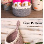 Spiked Baskets Free Crochet Pattern