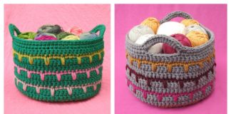 Spikes Basket Free Crochet Pattern