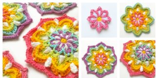 Vintage Rainbow Mandala Free Crochet Pattern