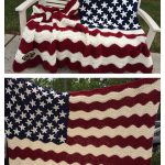 Wavy American Flag Blanket Free Crochet Pattern
