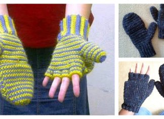 2 in 1 Fingerless Gloves & Mittens Free Crochet Pattern