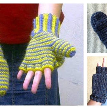 2 in 1 Fingerless Gloves & Mittens Free Crochet Pattern