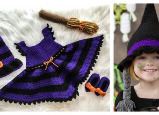 Adorable Witch Halloween Costume Free Crochet Pattern