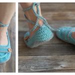 Ankle Tie Slippers Free Crochet Pattern