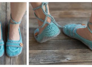 Ankle Tie Slippers Free Crochet Pattern