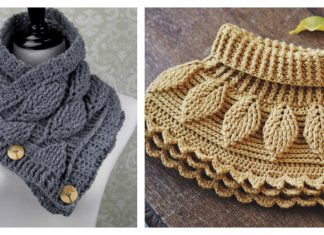 Autumn Leaf Cowl Free Crochet Pattern and paid