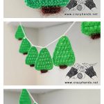 Christmas Tree Garland Free Crochet Pattern and Video Tutorial