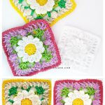 Lacy Daisy Granny Square Free Crochet Pattern