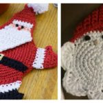 Mr Claus Coaster Free Crochet Pattern