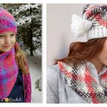 Planned Pooling Hat and Cowl Set Free Crochet Pattern