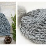 Alpaca Squishy Pom Beanie Hat Free Crochet Pattern
