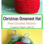 Christmas Ornament Hat Free Crochet Pattern