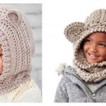 Kids Hooded Cowl Free Crochet Pattern
