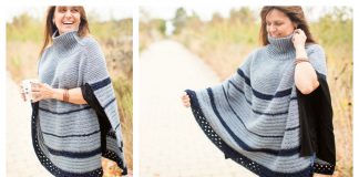 Montana Turtleneck Poncho Free Crochet Pattern