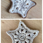Popcorn Star Ornament Free Crochet Pattern