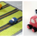 Race Car Blanket Play Mat Free Crochet Pattern