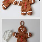 Gingerbread Man Ornament Free Crochet Pattern