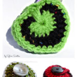 Heart Earbud Pouch Free Crochet Pattern