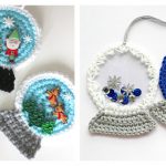 Snow Globe Christmas Ornament Free Crochet Pattern