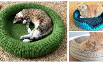 Cat Bed Free Crochet Pattern