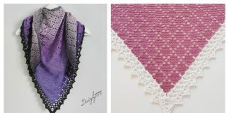 Dusty Diamond Shawl Free Crochet Pattern