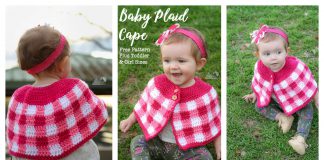 Kids Plaid Cape Free Crochet Pattern