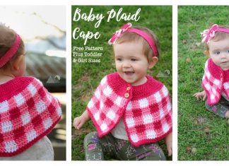 Kids Plaid Cape Free Crochet Pattern