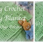 Rabbit Tracks Baby Blanket Free Crochet Pattern and Video Tutorial