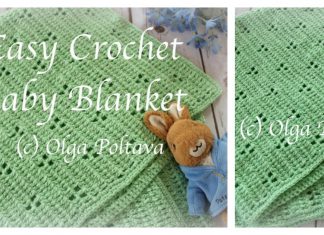 Rabbit Tracks Baby Blanket Free Crochet Pattern and Video Tutorial